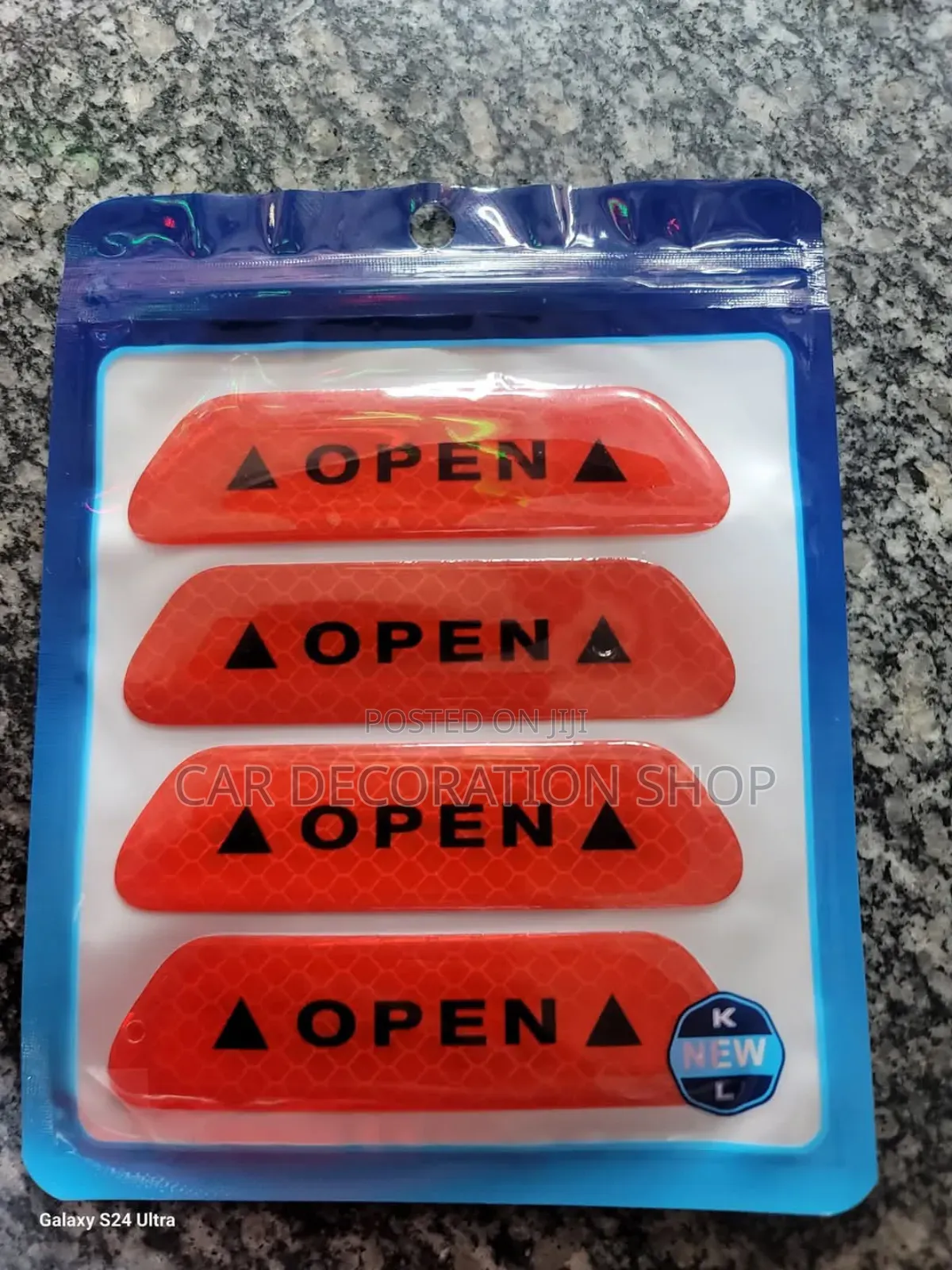 Door Open Colored Night Glowing Warning Open Stickers