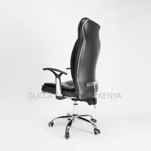 Office Chair: Clerical Leather Chair With Pp Plastic Hands