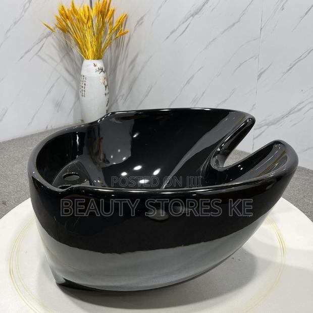 Black Sink Ceramic Bowl Replacement for Salon and Barbersink