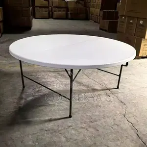 Outdoor Table ; Plastic Foldable Round Table for Events