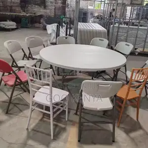 Outdoor Table ; Plastic Foldable Round Table for Events