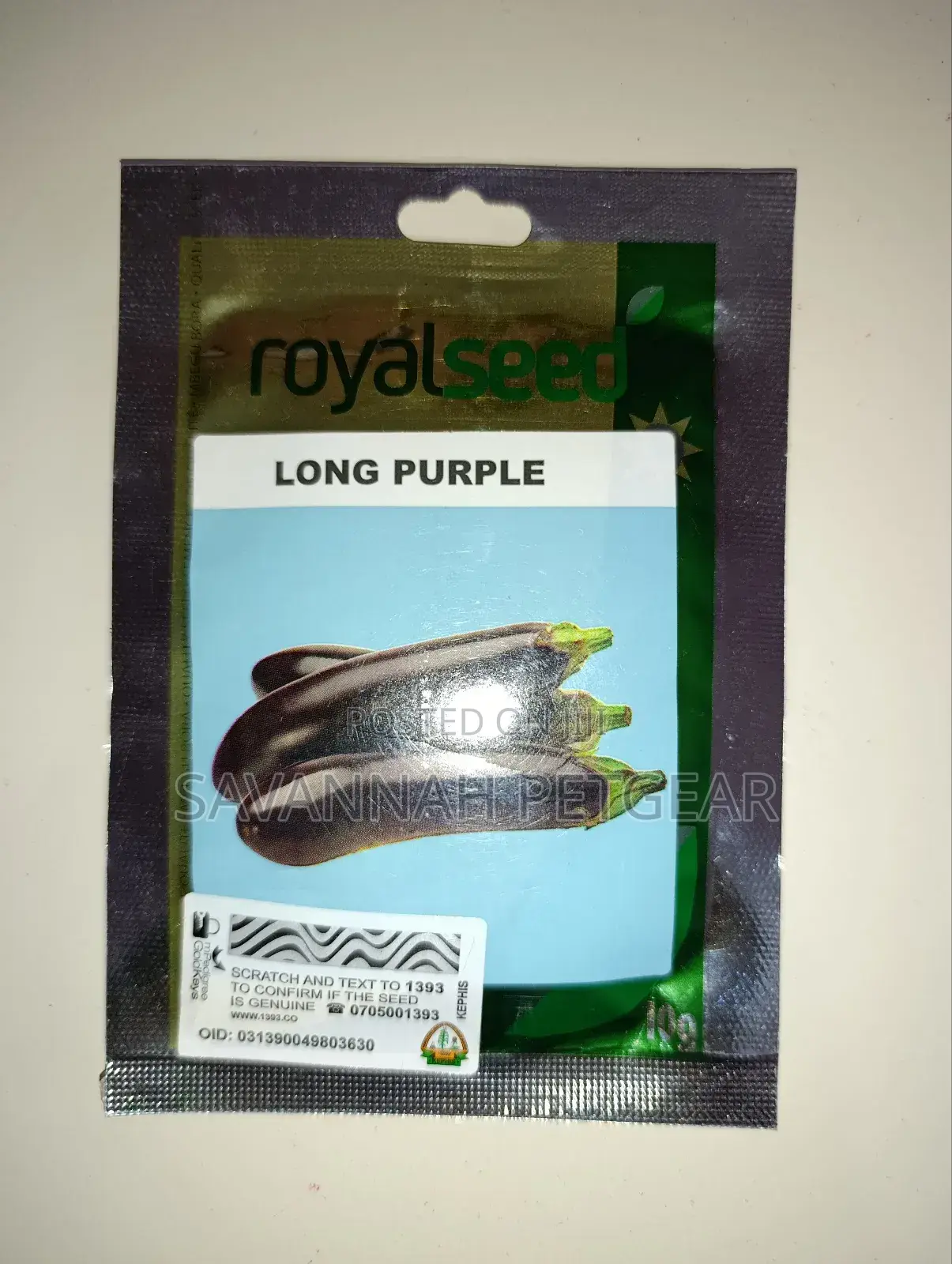 Royal Long Purple Eggplant Seeds - 10gm