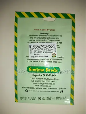 Simlaw Seeds Spinach Fordhook Giant - 10gm