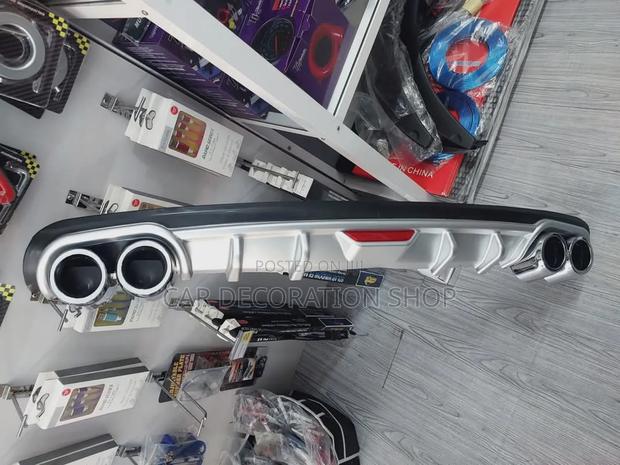 Standard Size Fit Silver Diffuser Rear Body Kit - thumbnail 2