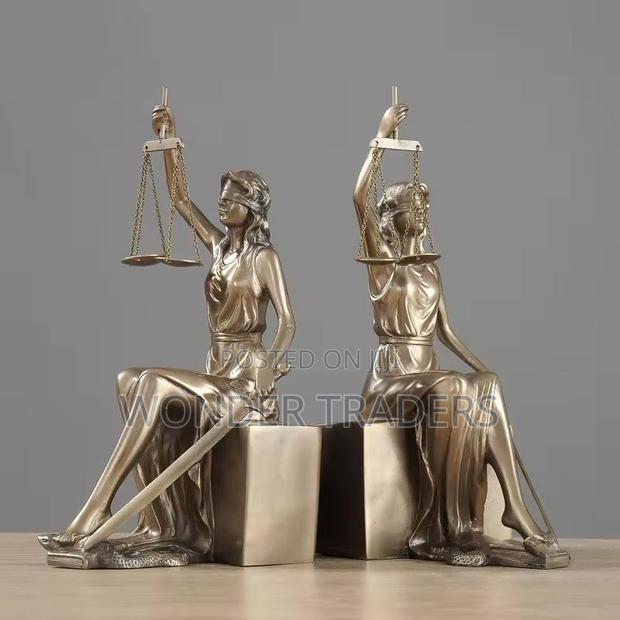 *Goddesses Justice Bookends Statues, Greek Lady - main view
