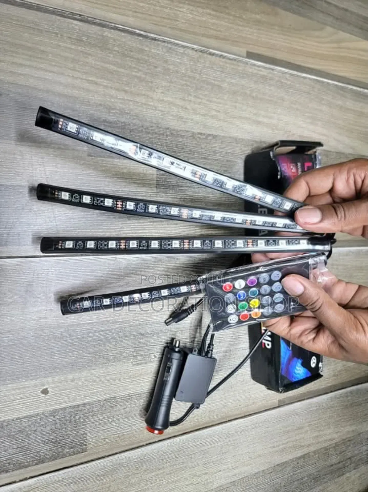Car Floor Atmosphere Light With 4 Led Remote Controlled Ligh