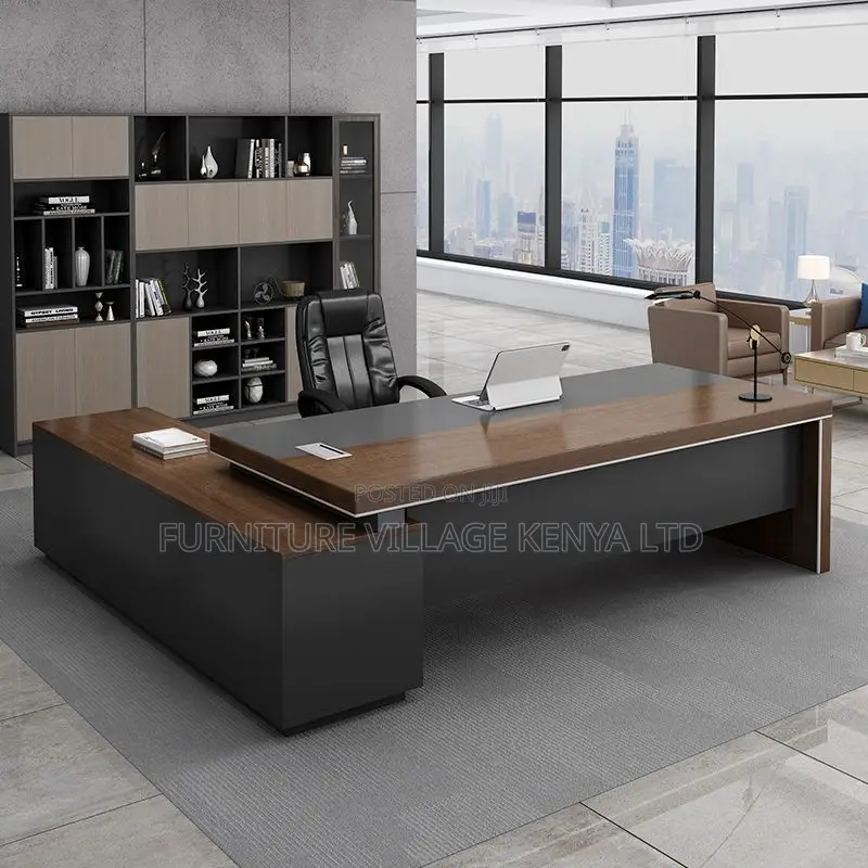 Office Desk:Sleek 1.8m Corner Office Desk With L-Design