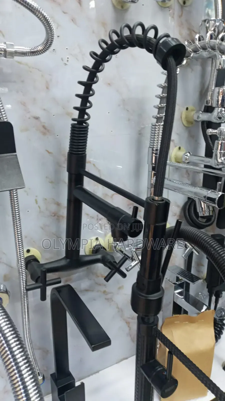 Brimix Black Sink Mixer (Double Knob)