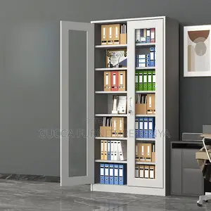 Cabinets:Metallic Rust Resistant 2-Door White File Cabinet