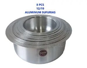 8pc Aluminium Sufuria 
Light Sufuria 
Loose