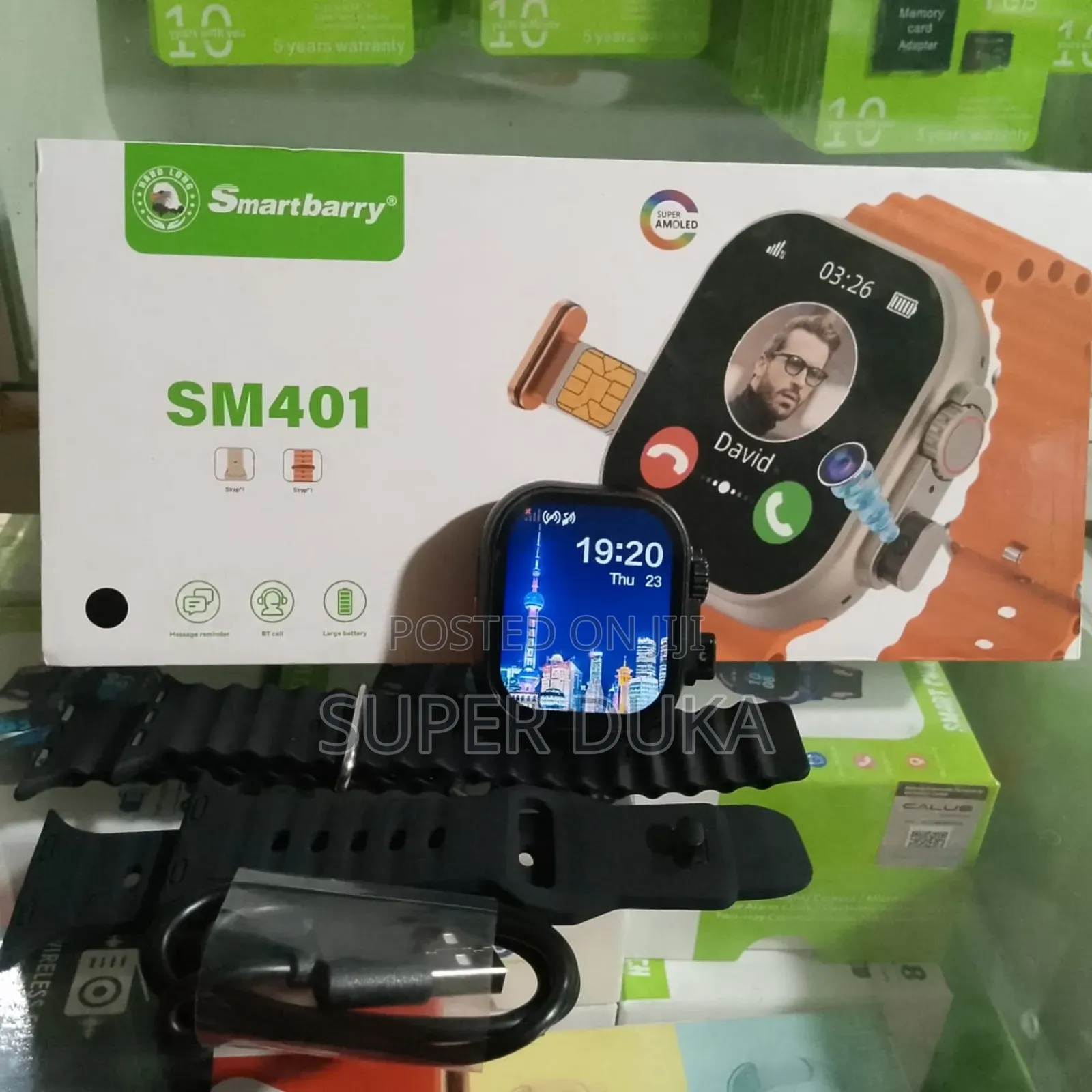 Sm401 Smartwatch 
2 Pair Straps