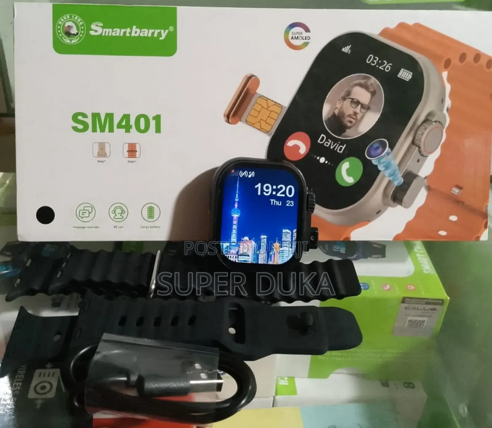 Sm401 Smartwatch 
2 Pair Straps