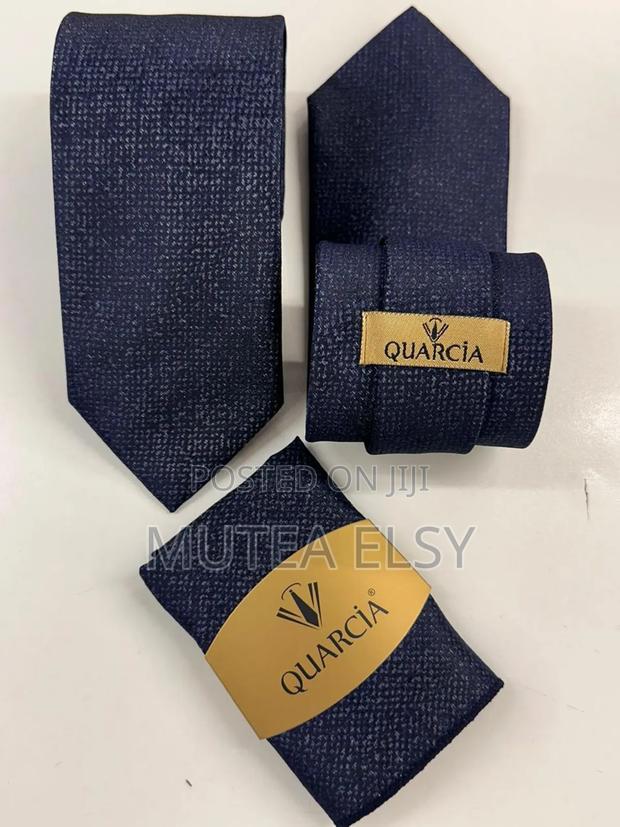 Navyblue Rough Executive Tie Sets - thumbnail 2