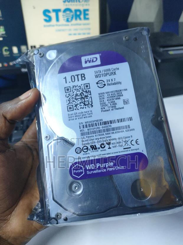 1tb Wd Purple Surveillance Hard Disk Drive - main view