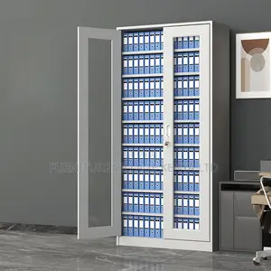 Cabinets: Sleek Rust-Resistant White 2-Door Display Cabinet