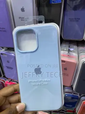Chalk iPhone 13 Pro Max Liquid Silicone Case-Sky Blue