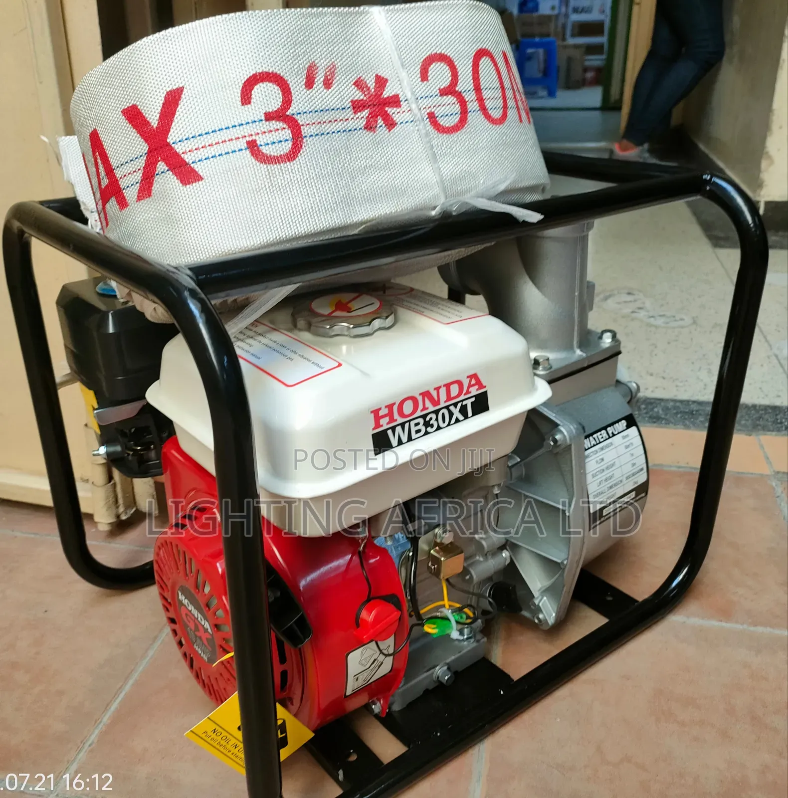 3" Honda Water Pump Petrol Engine Plus 30 Meters Delivery Pipe
