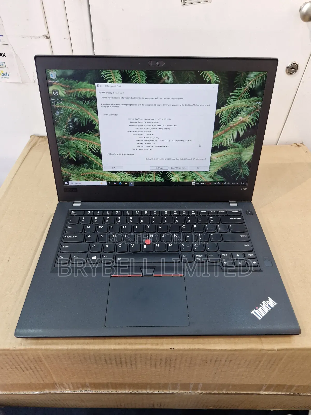 Laptop Lenovo ThinkPad T480 16GB Intel Core i7 SSD 256GB