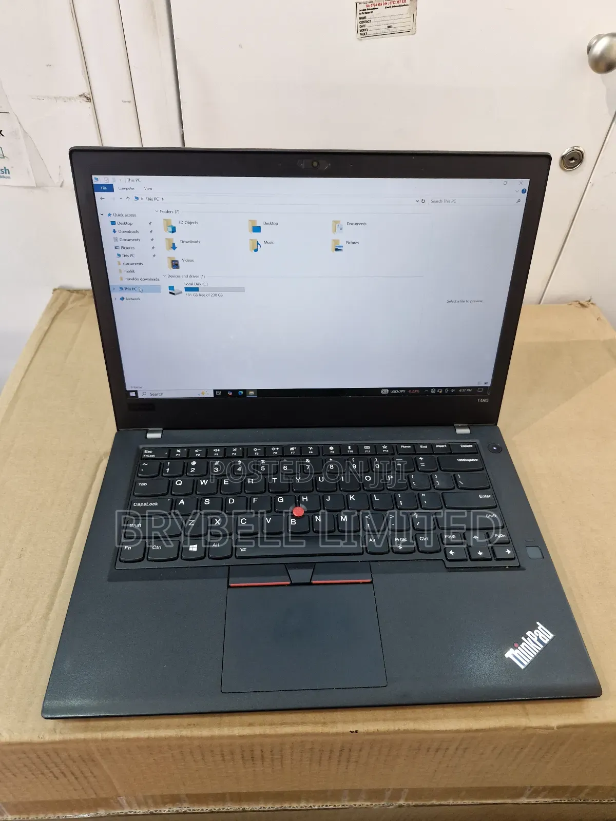 Laptop Lenovo ThinkPad T480 16GB Intel Core i7 SSD 256GB
