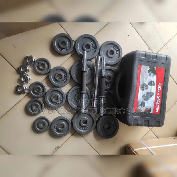 30kgs Iron Cast Dumbbell Set With a Connector - main view