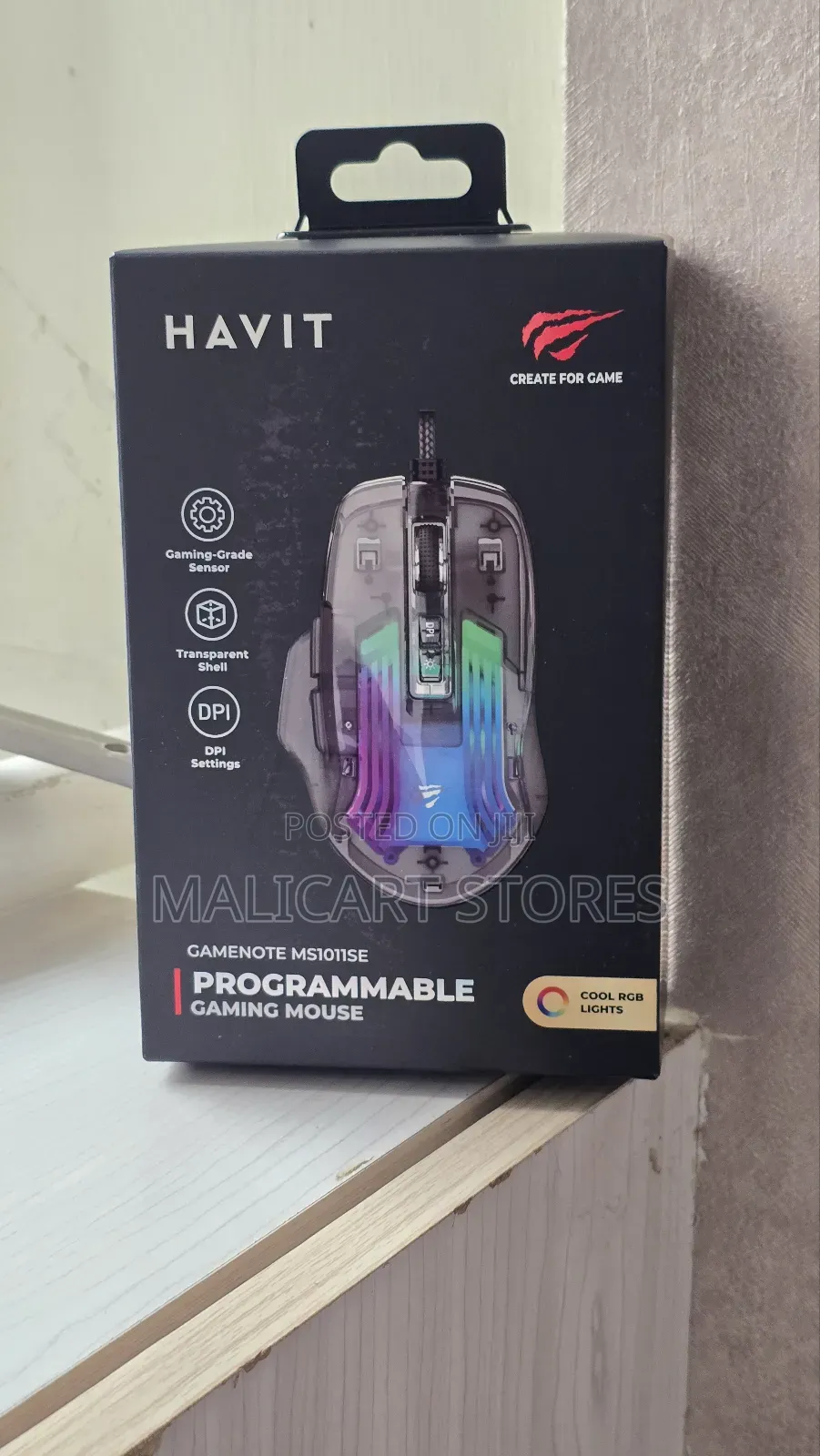 Havit Gamenote Ms1011se Transparent Wired Gaming Mouse