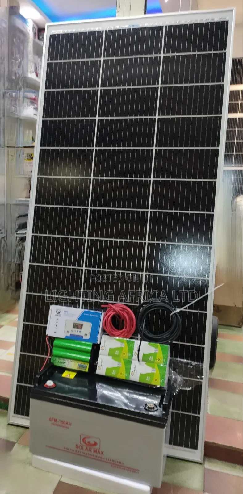 Nyumbani 250w Full Solar Kit + 150ah Heavy Duty Gel Battery
