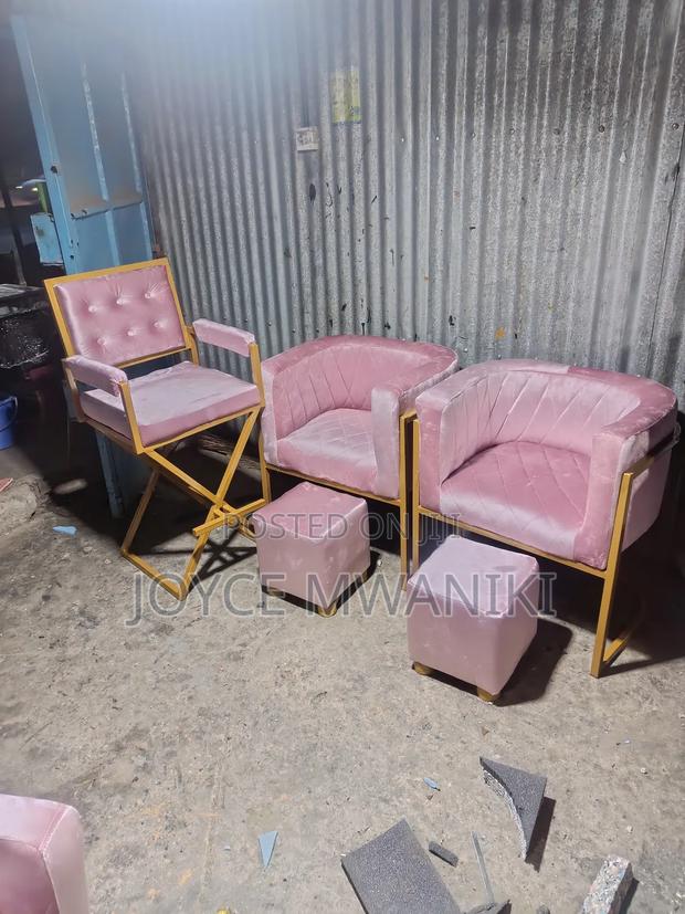 Makeup Seat and 2 Pedicure Seats Plus Stools - thumbnail 3