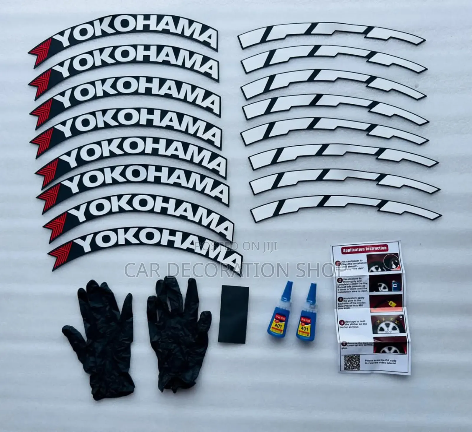 8pc Yokohama Tire Stickers For Cars Or Bike