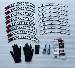 8pc Yokohama Tire Stickers For Cars Or Bike