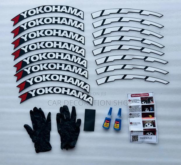 8pc Yokohama Tire Stickers For Cars Or Bike