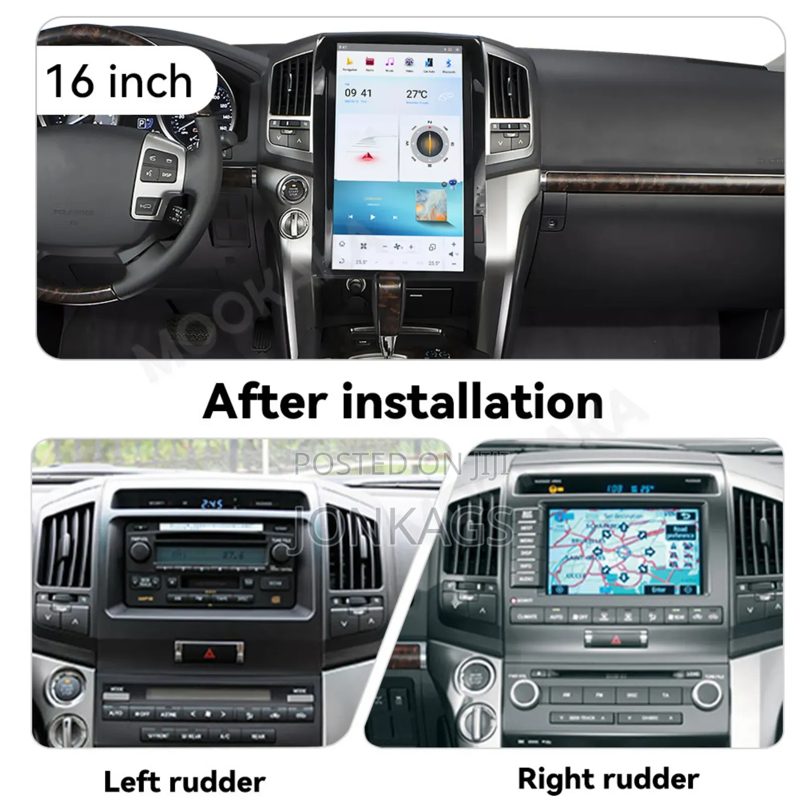 16.1 Inches Android Tesla for Landcruiser V8 200, 2008-2015