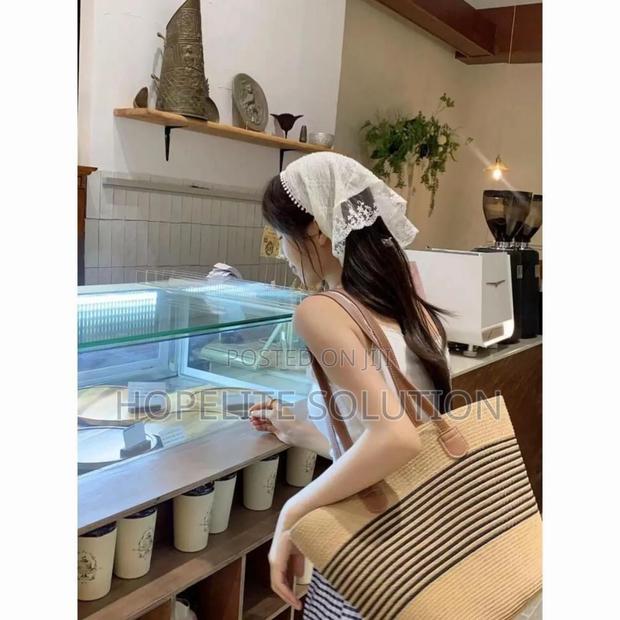 Summer Wooven Beach Bag and Hat - thumbnail 4