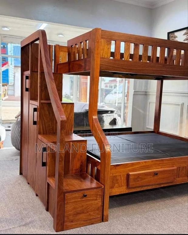 Hardwood Double Decker With Storage - main view