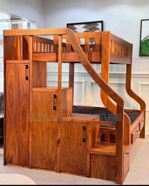 Hardwood Double Decker With Storage - thumbnail 2