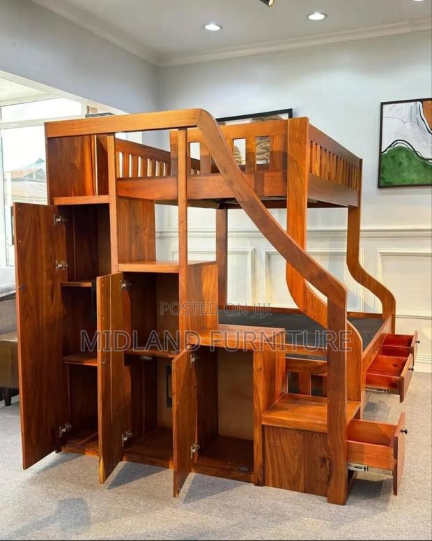 Hardwood Double Decker With Storage - thumbnail 4