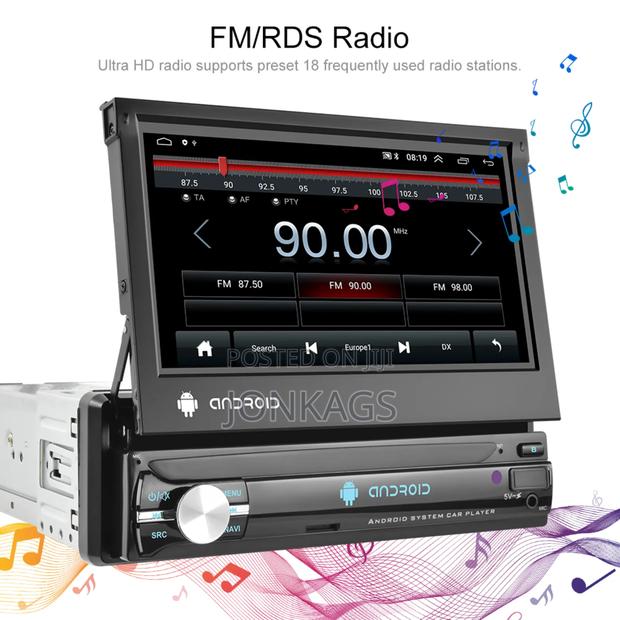 Foldable Single Din 7' Android Radio Android Auto Carplay - thumbnail 3