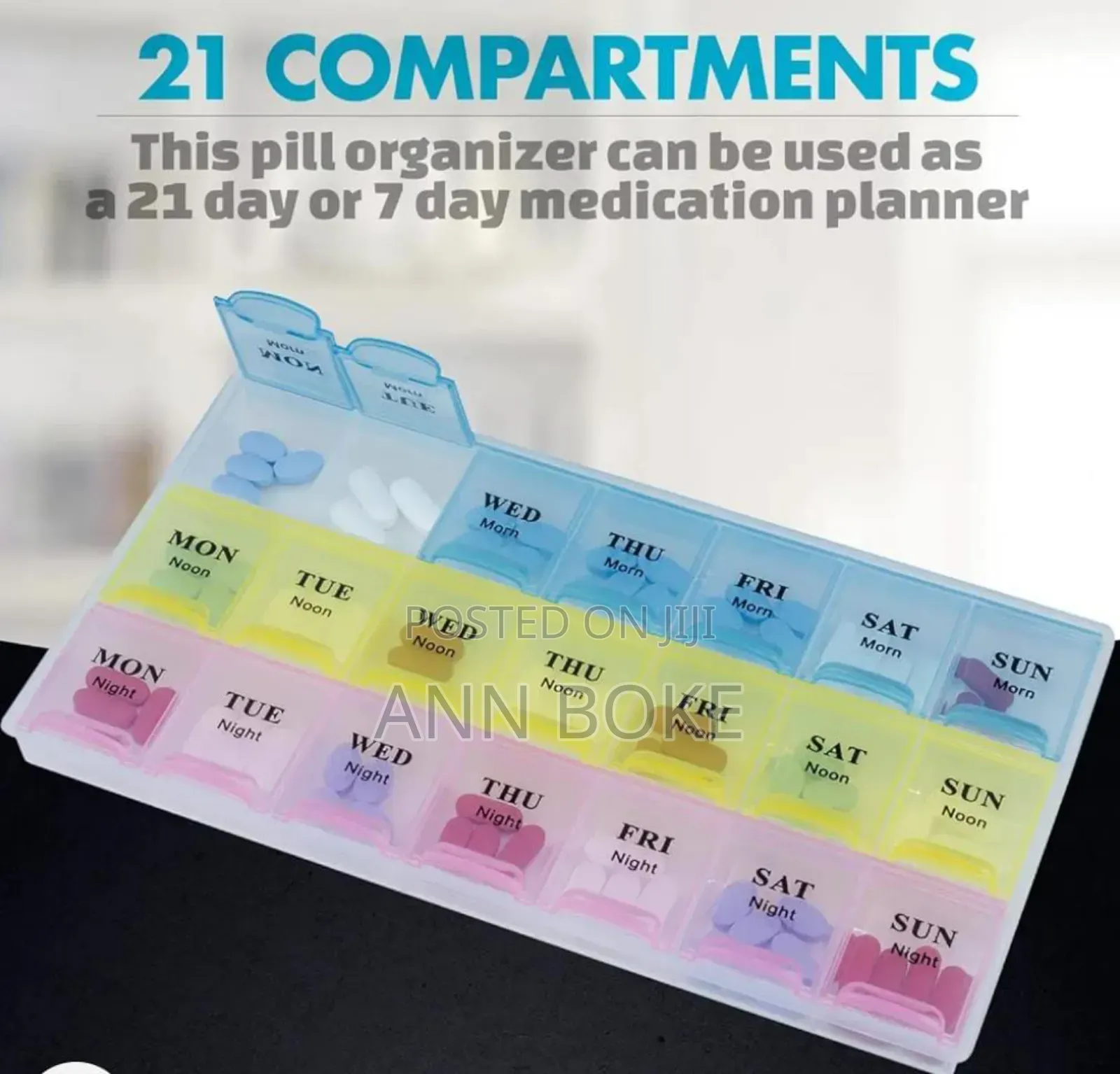 *21 Grid Medicine Organizer/ Perfect Medi-Planner .