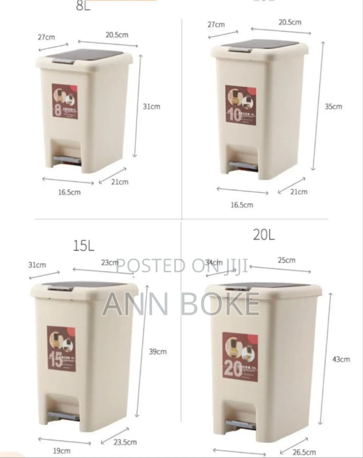 *Quality Pedal/ Push Dustbin* 6.5 Litres A