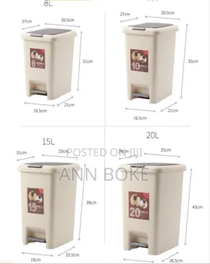 *Quality Pedal/ Push Dustbin* 6.5 Litres A