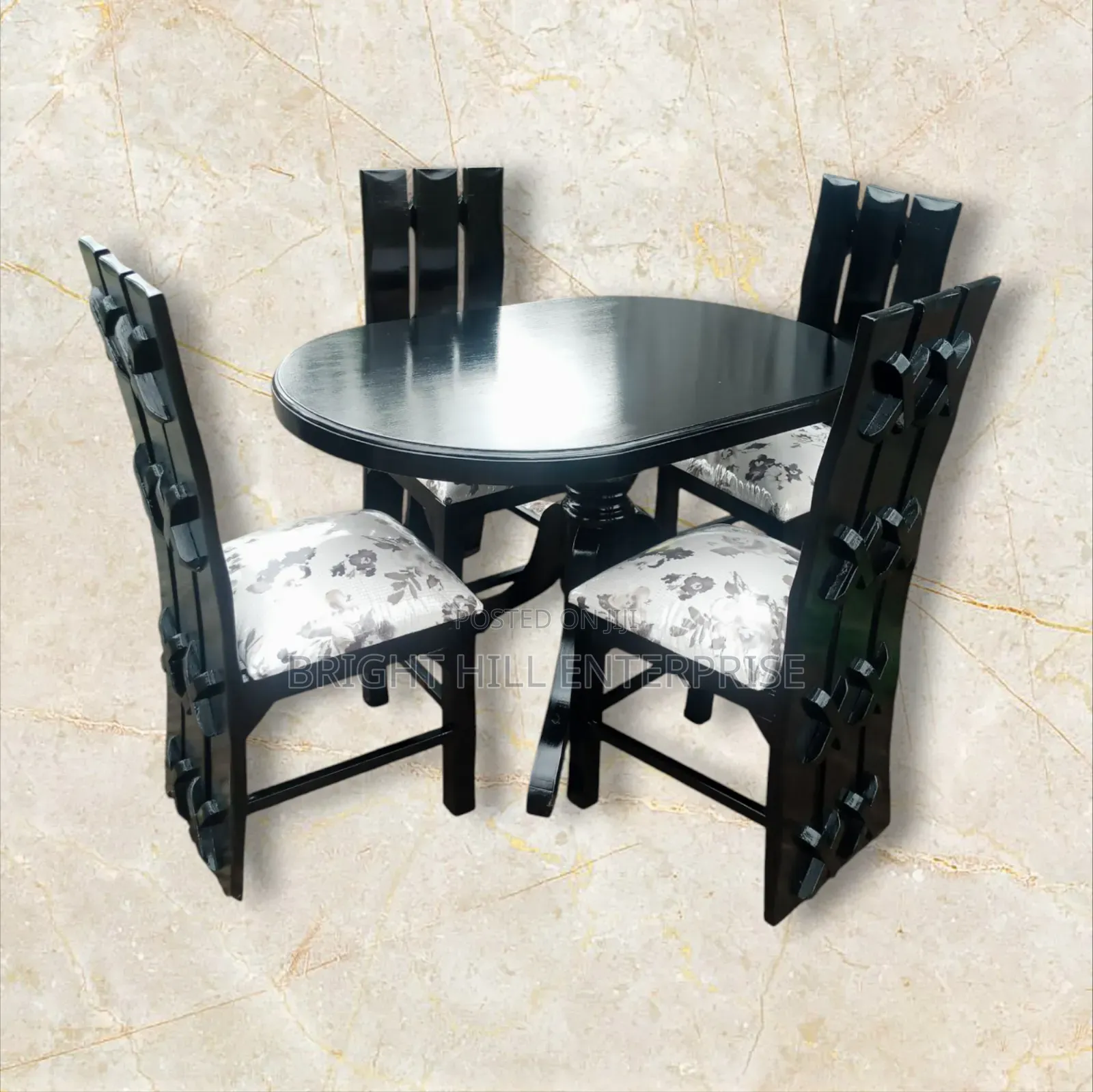Elegant Wooden Made 4 Seater Dining Set