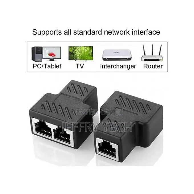 Rj45 Female to 2 Female Splitter, 8p8c Adapter