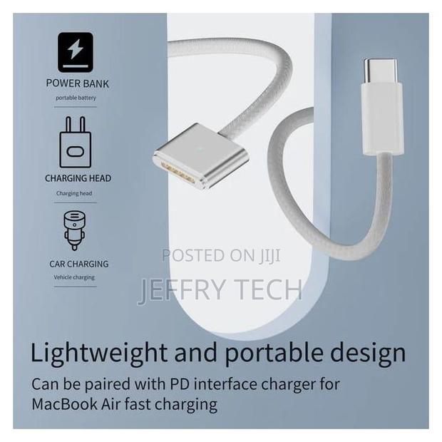 Usb Type-C Pd Cable for Macbook Pro Air, Magsafe 3, A, 140w - thumbnail 3