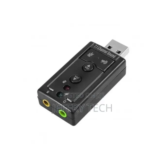 Headphone, Microphone, Usb 7.1 Sound Card, 3.5mm, Stereo