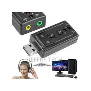 Headphone, Microphone, Usb 7.1 Sound Card, 3.5mm, Stereo