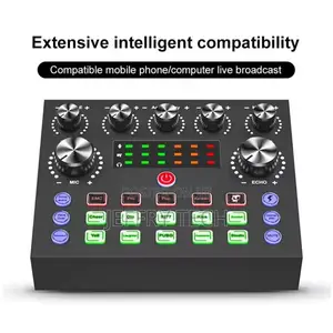 V8s Audio Usb External Sound Card Live Sound Mixer Personal