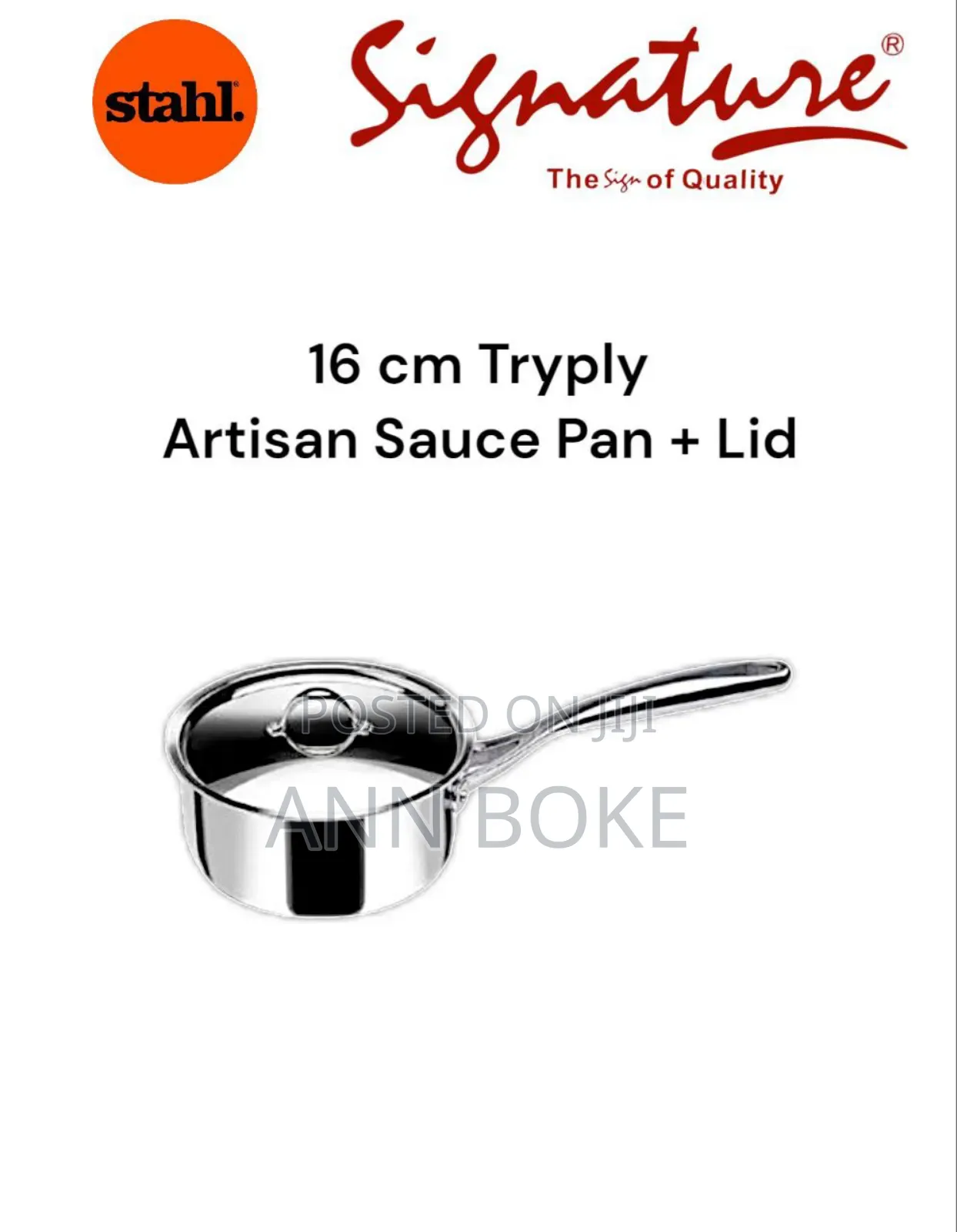 16 Cm Triply Artisan Sauce Pan With Lid (Stahl)