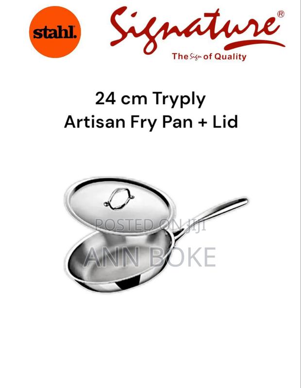 24 Cm Triply Artisan Fry Pan + Lid (Stahl)