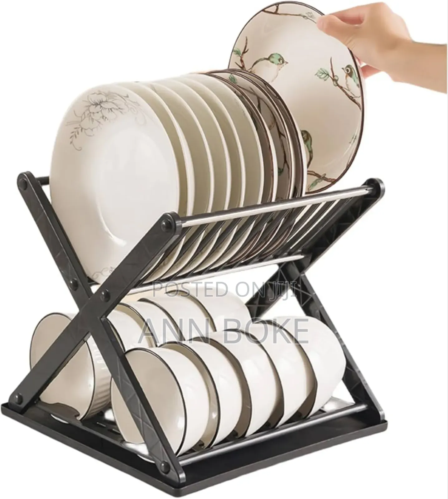 *X Folding Drain Rack - X Shape Foldable Dish Drainer