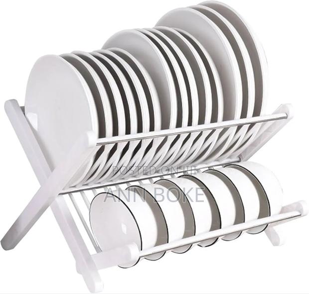 *X Folding Drain Rack - X Shape Foldable Dish Drainer - thumbnail 3