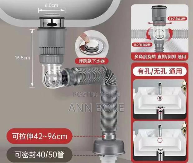 *New Arrival* *Space Saving Sink Drain Magic Bend At - main view